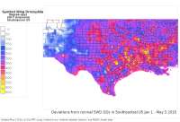 SWD SC difference from 30-yr normals this year to date