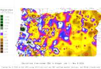 Oregon deviations from normal to date