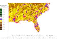 SE US deviations from normal to date