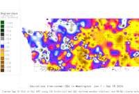 Washington deviations from normal to date