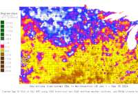 N. Central US deviations from normal to date