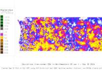 NW US deviations from normal to date