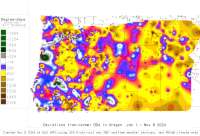 Oregon deviations from normal to date