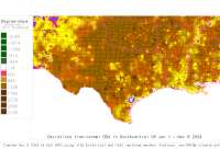 S. Central US deviations from normal to date