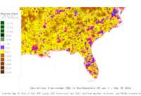 SE US deviations from normal to date