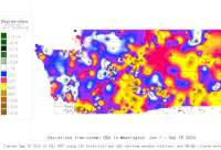 Washington deviations from normal to date