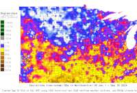 N. Central US deviations from normal to date