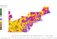 W US deviations from normal to date