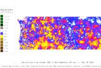 NW US deviations from normal to date