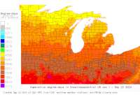 Indiana USA base 32 degree-days to date