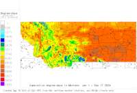 Montana USA base 32 degree-days to date