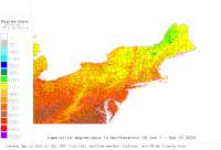 Massachusetts USA base 32 degree-days to date