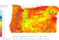 Oregon USA base 32 degree-days to date