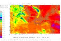 Wyoming USA base 32 degree-days to date