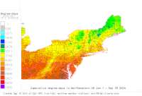 Northeastern base 41 degree-days to date