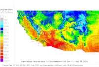 Southwestern base 41 degree-days to date